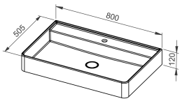 Waschbecken ARDEA 80, hängend
