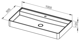 Lavabo ARDEA 100, sospeso