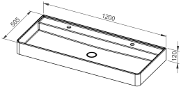 Lavabo ARDEA 120, sospeso